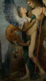 Thumbnail: Moreau, Oedipus and the Sphinx